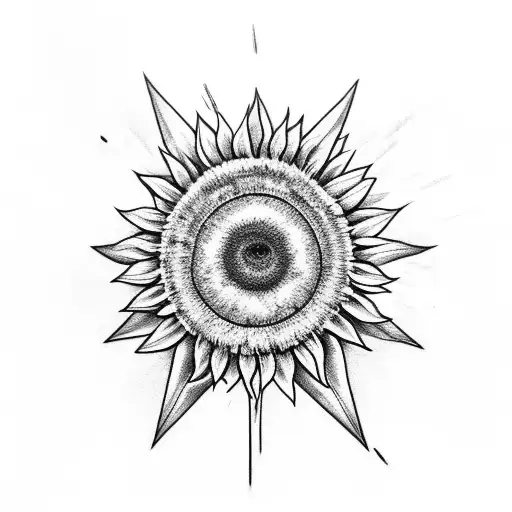 Sunflower With Lightning Bolt