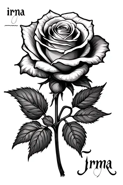 Rose With The Name Irma As The Stim