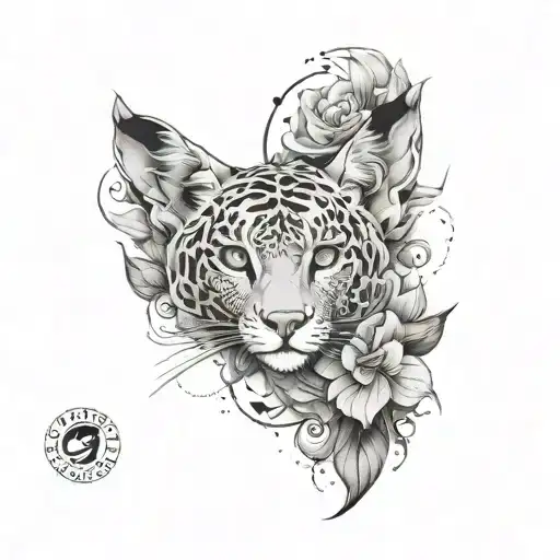 Sleeve Feminine Realistic Animals And Abstract Background With Themes Of Nature