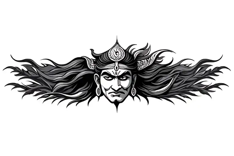 Fusion Of Hanuman And Shiva Trishul