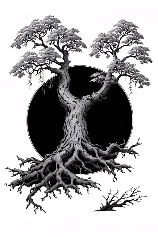 Black And Grey Willow Tree