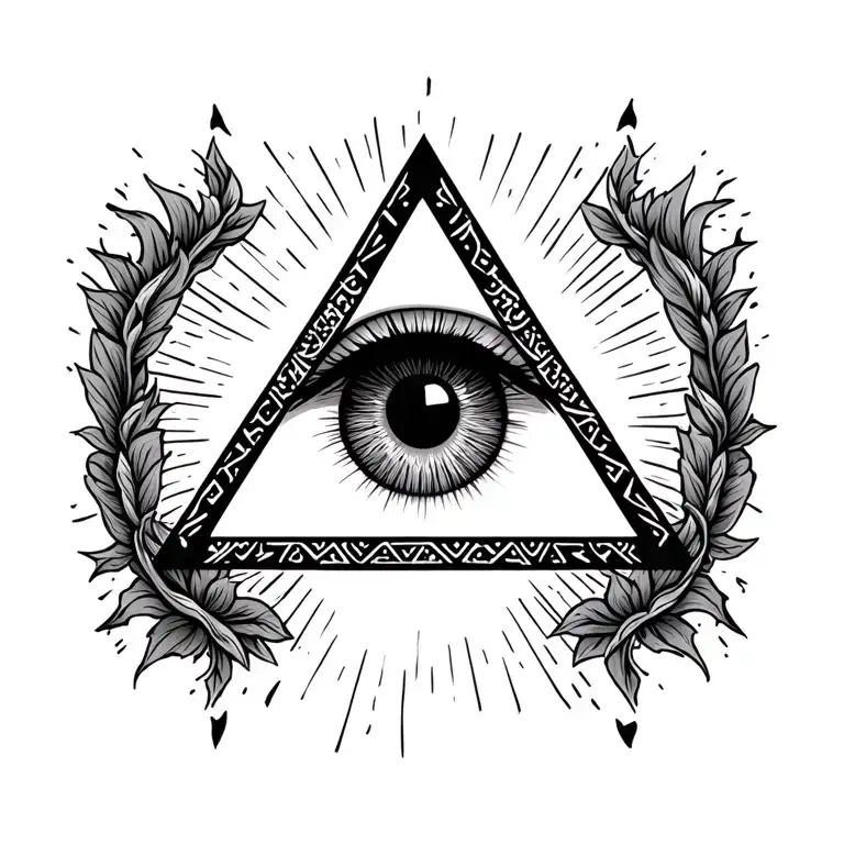 Eye Of Providence Within A Triangle Bandana Back Ground