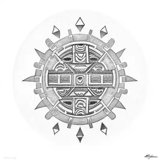 Aztec Stone Work Chest Piece