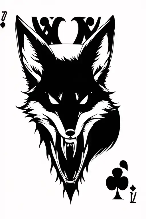 Menacing Fox Dealing Cards