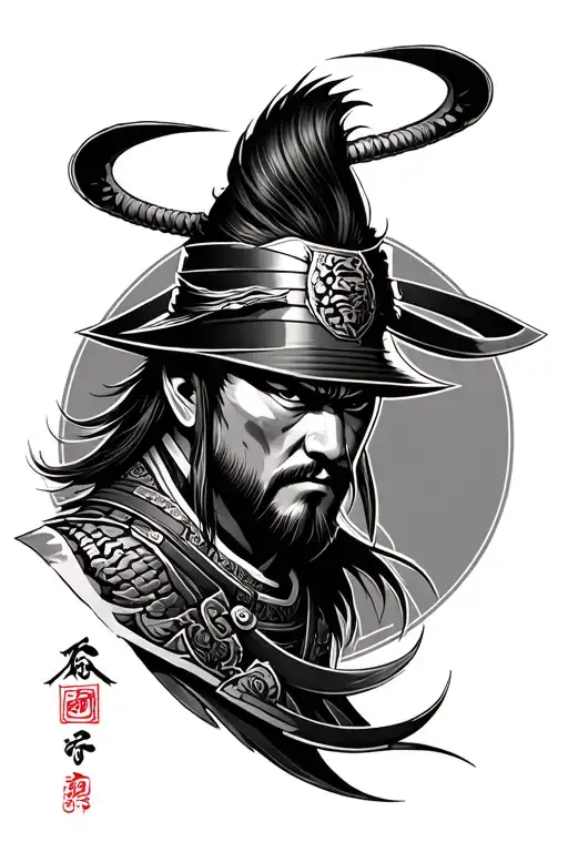 Samurai Tattoo For Fore Arm