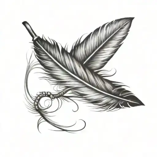 Feather With S And L