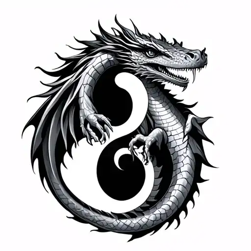 Kamodo Dragon And Dragon Ying Yang Symbol