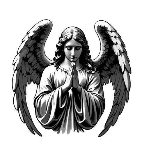 An Angel With Praying Hands