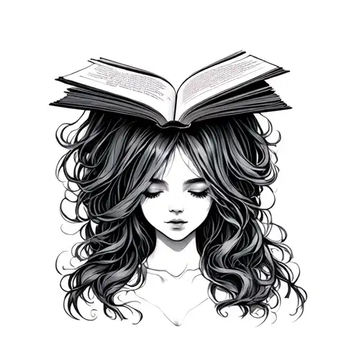 A Girl With Hair Look Like A Book Opening
