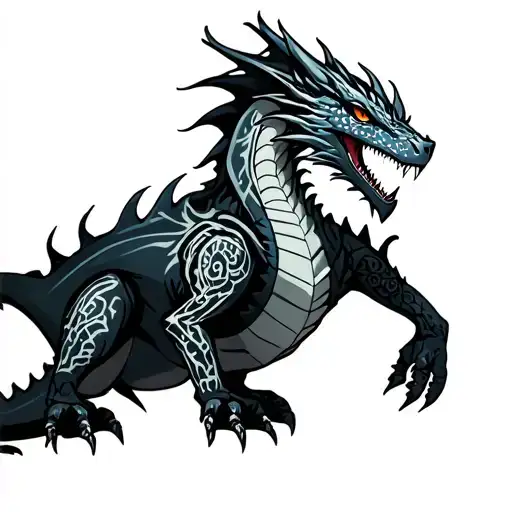 Bio Mech Dragon With Glowing