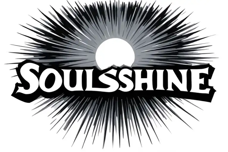 The Word Soulshine With Sunlight Behind It Manly