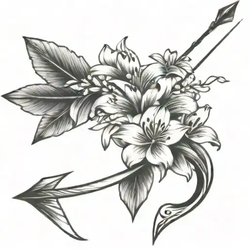 Arrow With Lilly Wrapped Around It