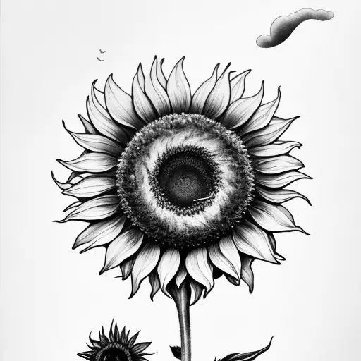 Sunflower With A Storm