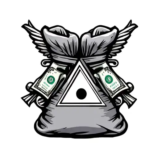 Illuminati Gun Money Bag