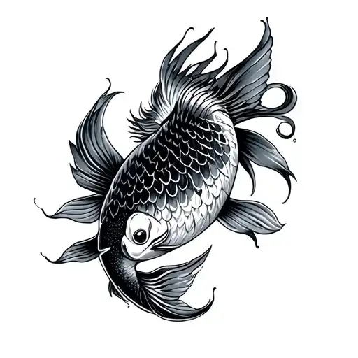 Japanese Aquarius Samurai Koi Fish Sleeve