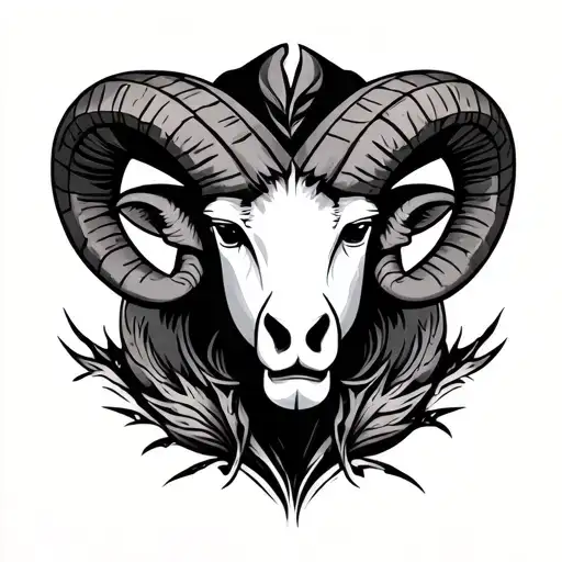 Aries Word With Aries Symbol