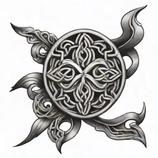 Black Arm Band With Celtic Knot