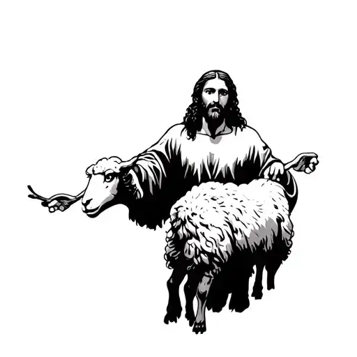 Jesus Leaving The 99 Sheep To Find The One