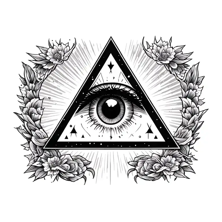 Eye Of Providence Within A Triangle Bandana Back Ground