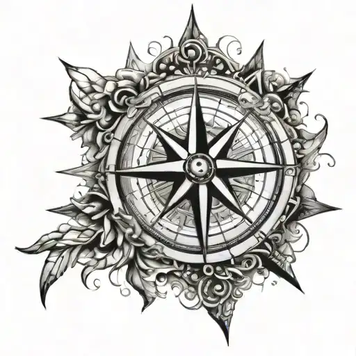 Compass Stars Shining