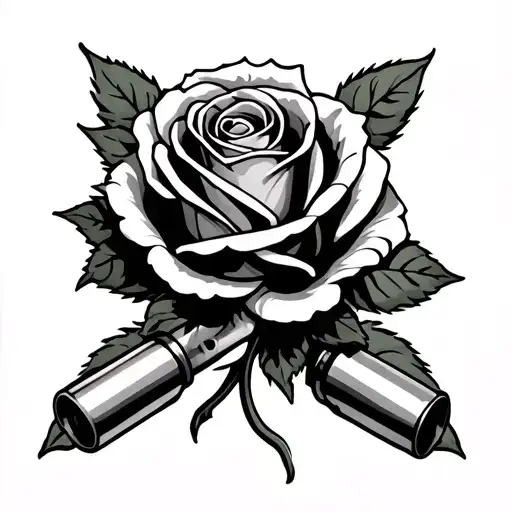 Rose With Three Big Bullets