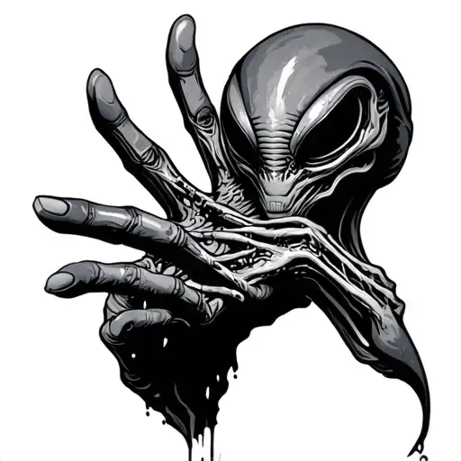 Alien Rising His Hand