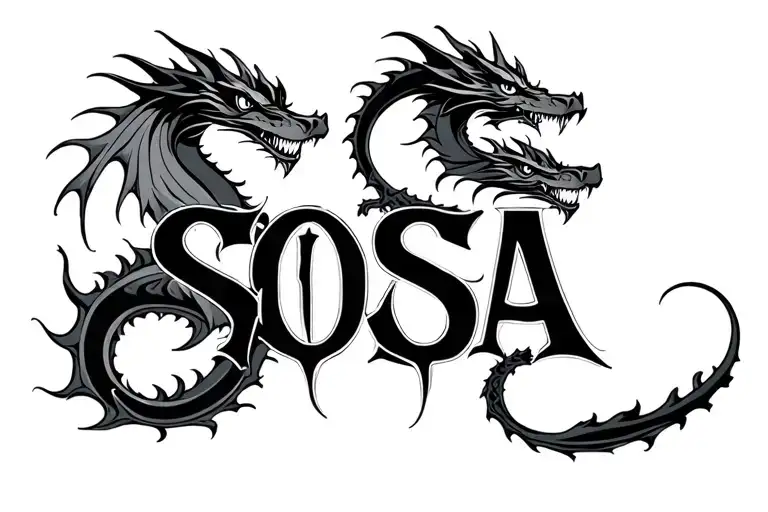 Dragons In The Shape Of The Word Sosa