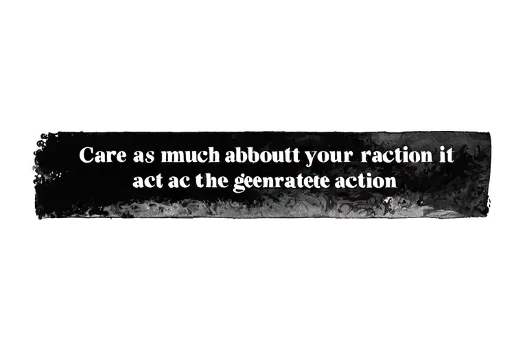 Care As Much About Your Reaction As The Action That Generated It