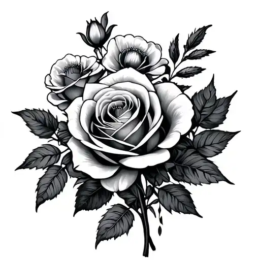 Rose Cosmos Flower Bouquet