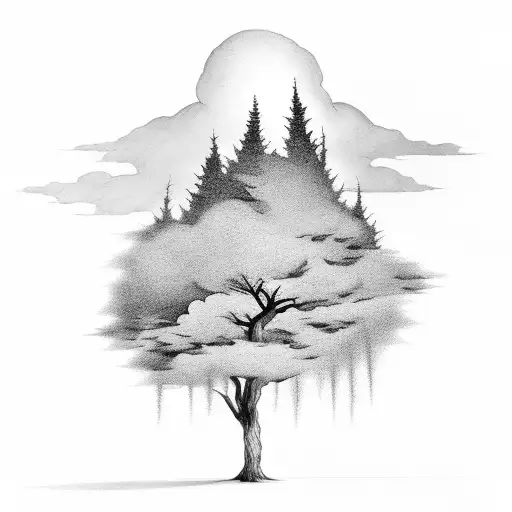 Tree With Clouds