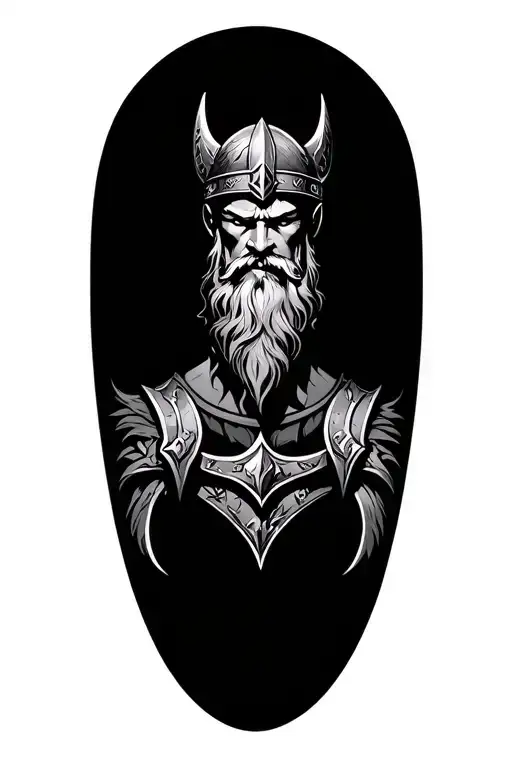 The Name Valdemar Wiingaard Dam With A Picture Of Thor Viking Style