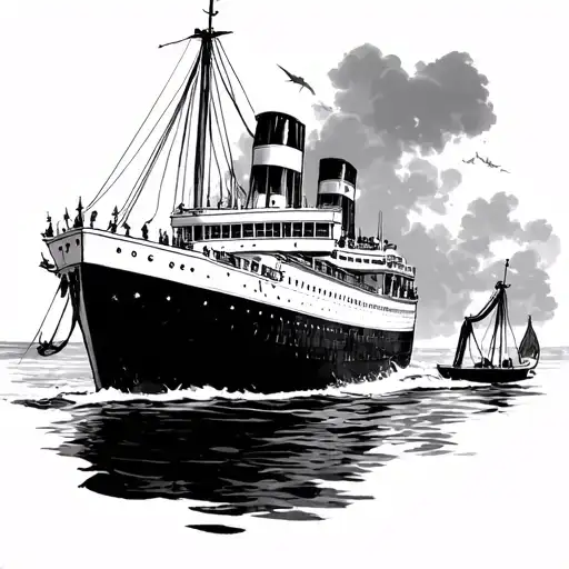 Queen Mary Boat Floating