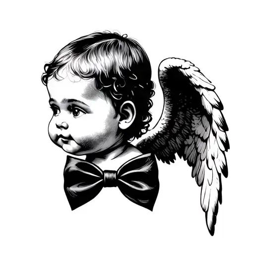 Bow Tie Baby Angel Small