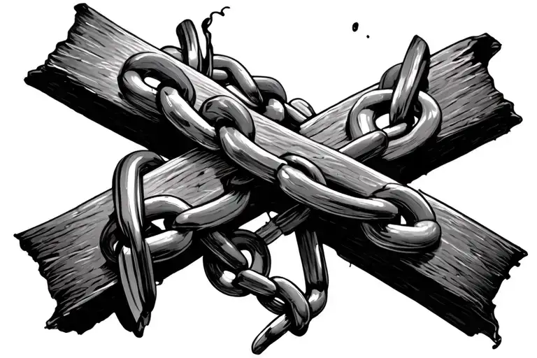 Chain Broken By Cross Where The Break Is