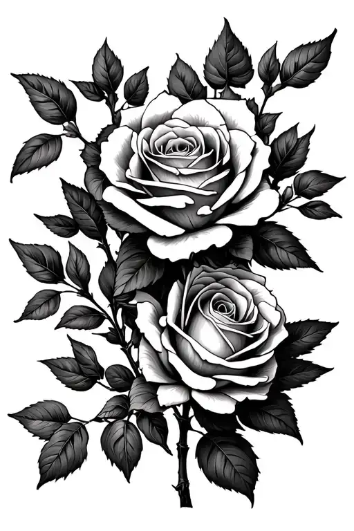 Wilting Rose Branches