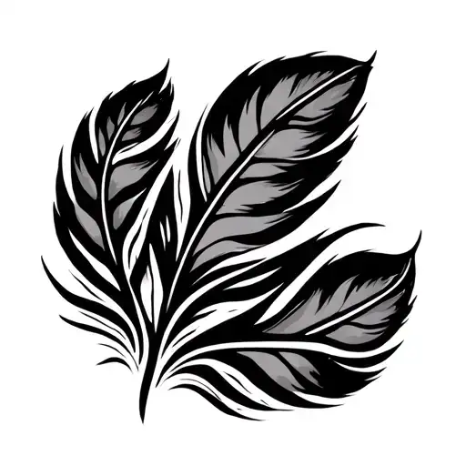 Bird Feather With Point In Maori