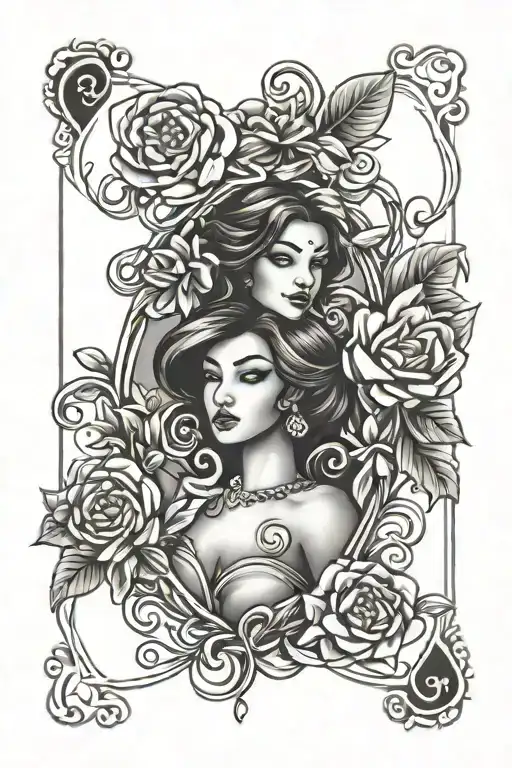 Jasmine And Hearts Card