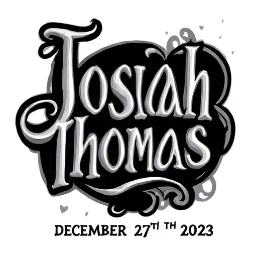 Josiah Thomas Name With Birth Date December 27Th 2023