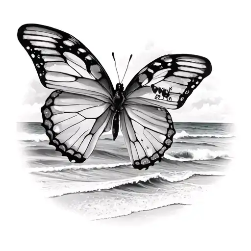 Polaroid Beach Butterfly