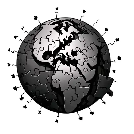 Broken World Puzzle Pieces