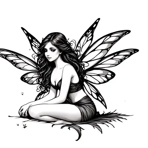 Delicate Fairy Sitting