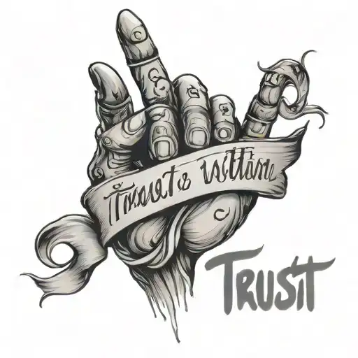 Trust Is Within Script Font Hand