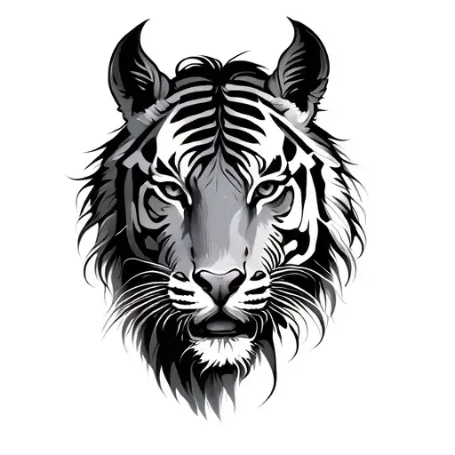 Soothing Horse And Fearce Tiger Small