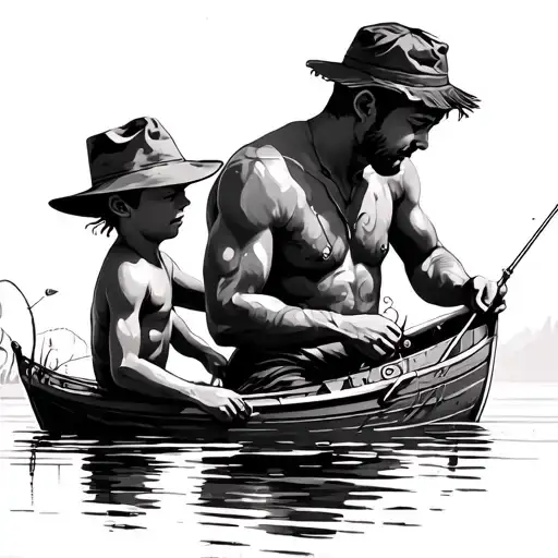 2 Sons And A Father Fishing