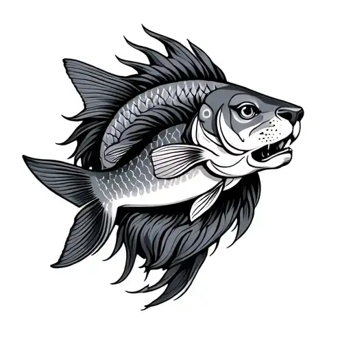 Fish With Sagittarius And Lion With Shade