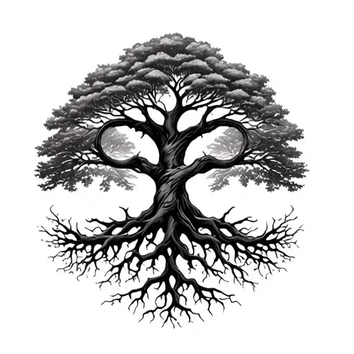 Tree With Roots Over Infinity Sign