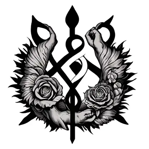 Norwegian Tattoo That Depicts Overcoming Cancer With Symbol For Strength And Family And Love