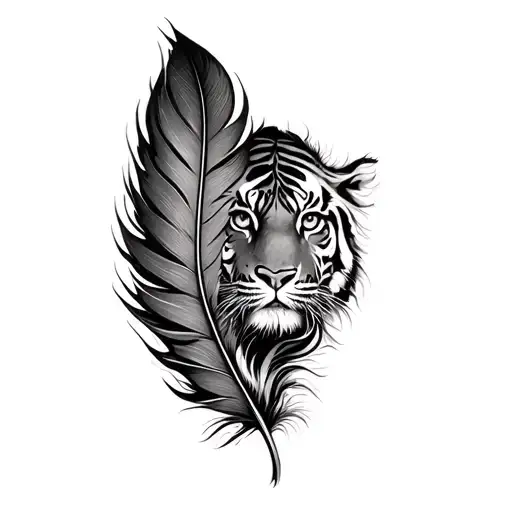 Infinity Tatoo With Krishna's Feather Inside Feather With Tiger's Both Eyes Add N A Snalltrishul