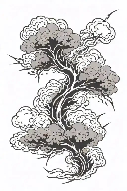 Lightning And Smoke Akatsuki Cloud Patterns