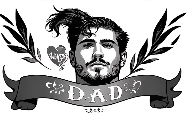 Chest Tatto For A Dad